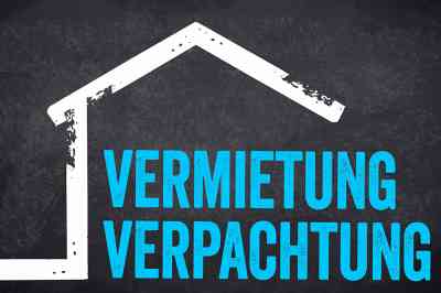 Schriftzug Vermietung Verpachtung