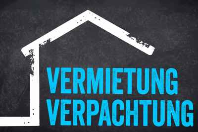 Schriftzug Vermietung Verpachtung